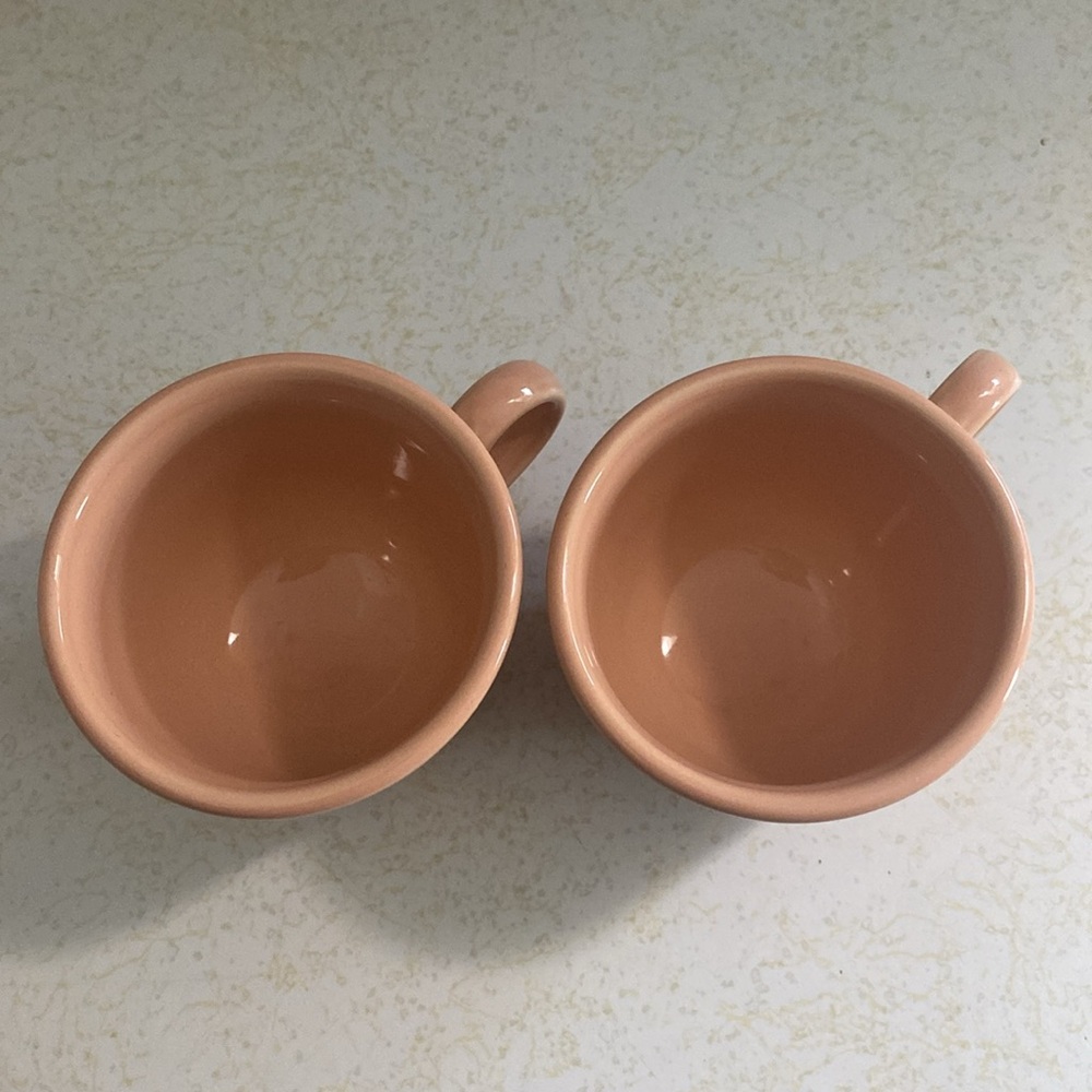 Vintage Apricot Fiestaware Cups Set of 2 - Picture 3 of 4